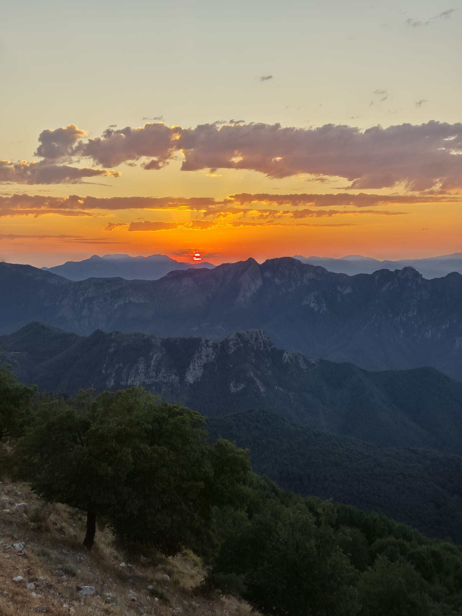 Tramonto sui Monti Lattari